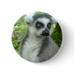 Madagascar Lemur Round Button