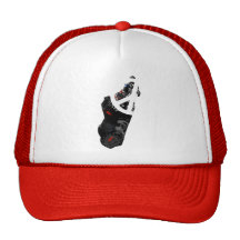 Madagascar Trendy Peace Sign with Malagasy map Trucker Hat