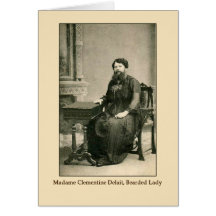 Madam Clementine Delait, Bearded Lady Greeting Card