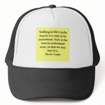 Madam Curie quote Hats