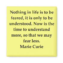 Madam Curie quote Refrigerator Magnets