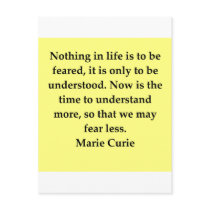 Madam Curie quote Post Card