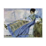 Madame Monet On The Sofa By Pierre-Auguste postcards