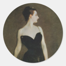 Madame X by John Singer Sargent Round Stickers