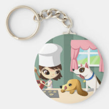 Maddi and the Hungry Pups Keychain