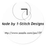 Made By 1-Stitch Productions Round Sticker