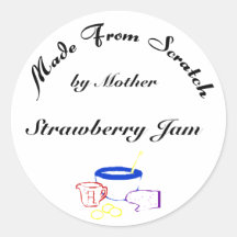 Made From Scratch Custom Canning Sticker