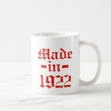 Made in 1922 designs mugs