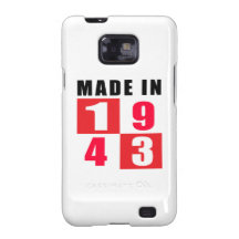 Made In 1943 Birthday Designs Galaxy SII Cover