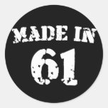 Made In 1961 Round Sticker