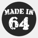 Made In 1964 Round Sticker