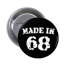 Made In 1968 Pins