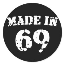Made In 1969 Round Sticker