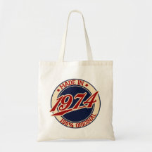 Made In 1974 Tote Bag