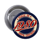 Made In 1980 Button