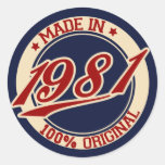 Made In 1981 Stickers