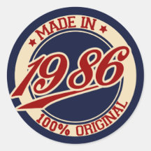 Made In 1986 Sticker