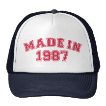 Made in 1987 hats
