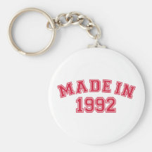 Made in 1992 key chain