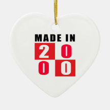 Made In 2000 Birthday Designs Christmas Tree Ornaments