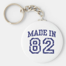 Made in 82 key chain