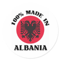 Made In Albania Round Sticker