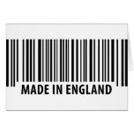 made in england bar code barcode cards