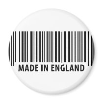 made in england bar code barcode magnet