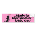 * Made in Glamourous USA, Co.- Pink Bumper Sticker bumper stickers