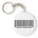 made in holland barcode icon keychain
