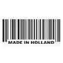 made in holland barcode icon photo card template