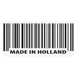 made in holland barcode icon photo cards
