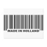 made in holland barcode icon post card