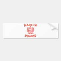 Made In Poland Bumper Stickers