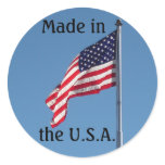 Made in the U.S.A. Round Stickers