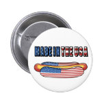 Made in the USA hotdog Button