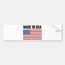 Made in USA Products & Designs! Bumper Stickers