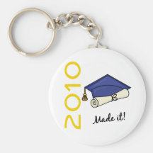 Made It Graduation Cap and Diploma Key Chain