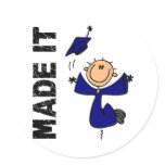 MADE IT Stick Figure Graduation stickers