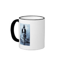 Madge Lessing on Bike - Vintage 1902 - CYan Mug