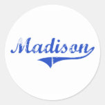 Madison City Classic Round Stickers