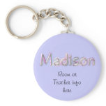 Madison Name Tag Key Chain keychains