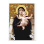 Madona with lilies Bouguereau antique painting Postcards
