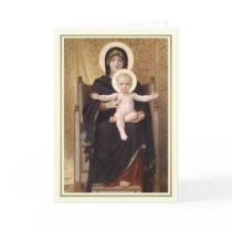 Madone assise greeting cards