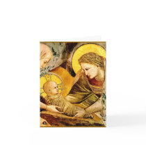 Madonna and Child - Giotto -1266 Greeting Cards