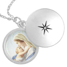 Madonna and Child Locket Necklace