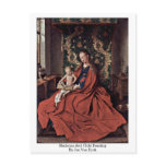 Madonna And Child Reading By Jan Van Eyck postcards