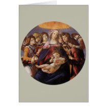 Madonna and Child with Angels by Sandro Botticelli Greeting Cards