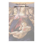 Madonna and Child with Angels by Sandro Botticelli Customized Stationery