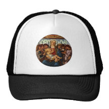 Madonna and Child with Eight Angels by Botticelli Hats
